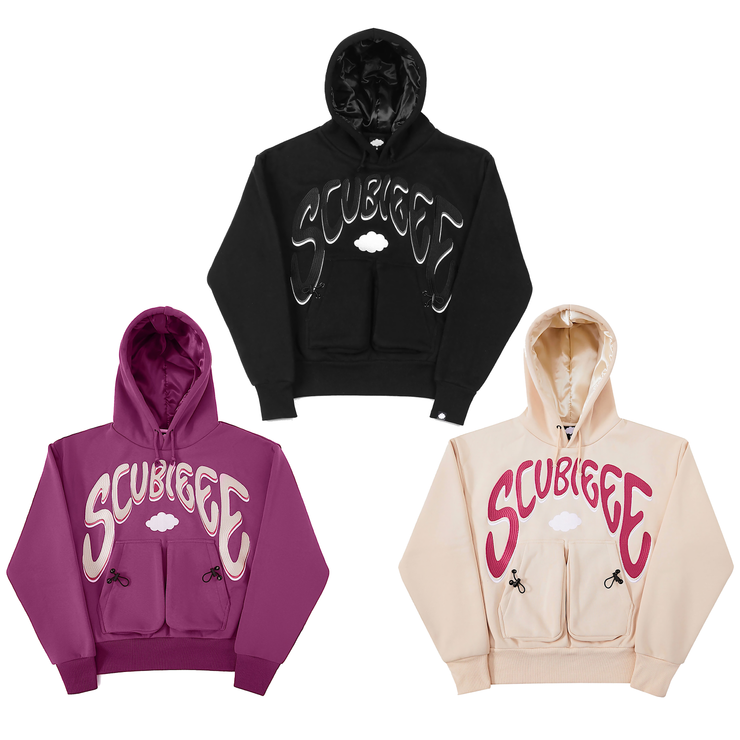 Hoodie with discount silk hood