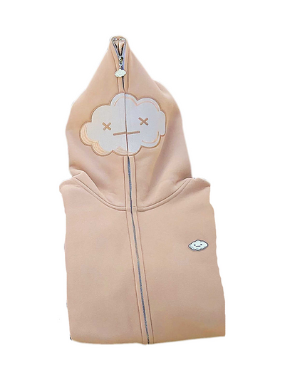 SILK HOOD CLOUD ZIP-UP