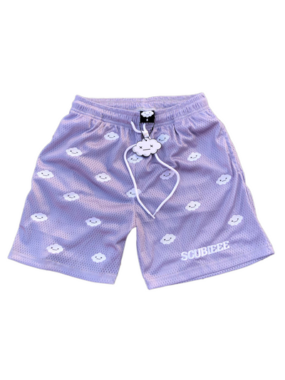 TECH MESH CLOUD PATTERN SHORTS