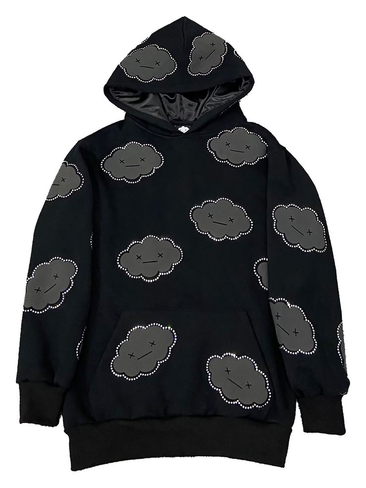 FULL RHINESTONE PUFF PRINT HOODIE scubieee